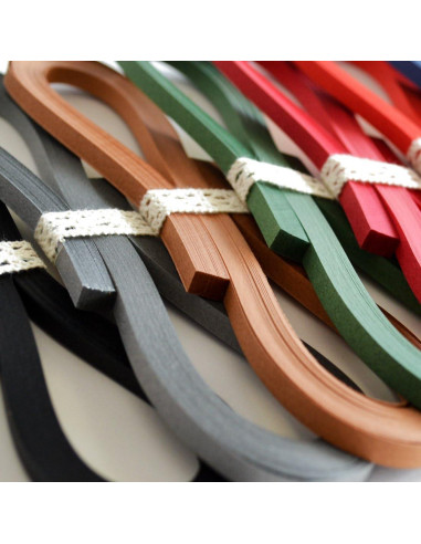 Juego de Quilling JUYA 1280 Tiras 32 Colores 39 cm Ancho 1.5-10 mm