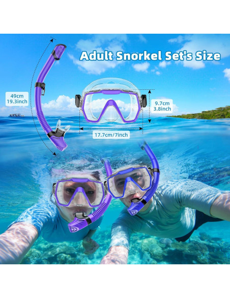 Juego de Snorkel Honlanor M61028-2-PP-TP Antifugas Juego de Snorkel Honlanor M61028-2-PP-TP Antifugas