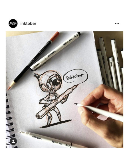 Set de Plumas Gráficas KINGART 430-10 con Tinta Negra Archival Set de Plumas Gráficas KINGART 430-10 con Tinta Negra Archival