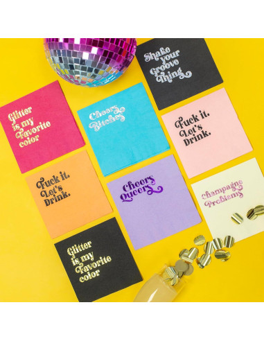 Servilletas Desechables de Fiesta Disco MODLOUNGE 20 Piezas 12.7cm