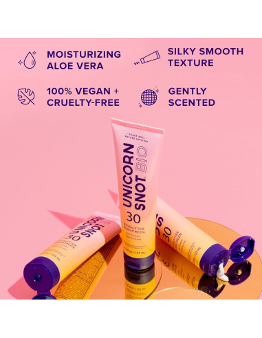 Loción Bronceadora Unicorn Snot SPF 30 Brillo Rosa Dorado