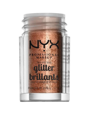 Brillo para Cara y Cuerpo NYX Cobre 2.27g - Maquillaje Brillante