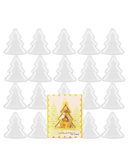 20 Piezas Cubiertas Shaker Transparentes BAOFALI 3D Navidad 20 Piezas Cubiertas Shaker Transparentes BAOFALI 3D Navidad