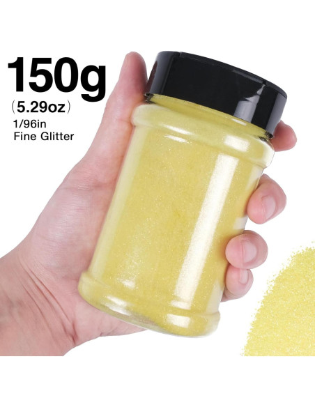 Glitter Amarillo Extra Fino PIXGLITTER 150g para Manualidades Glitter Amarillo Extra Fino PIXGLITTER 150g para Manualidades