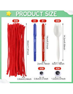 Kit de Manualidades Relaxgiant 50 Piezas Sporks y Ojos Móviles 2