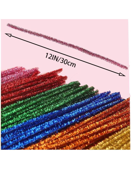 100 Limpiadores de Tubos Chenille 30 cm 10 Colores Manualidades 100 Limpiadores de Tubos Chenille 30 cm 10 Colores Manualidades