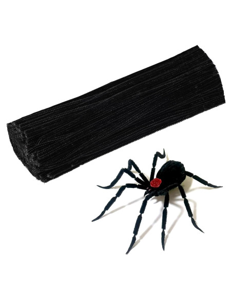 120 Limpiapipas Chenille Negros Kdafio 30cm para Manualidades 120 Limpiapipas Chenille Negros Kdafio 30cm para Manualidades