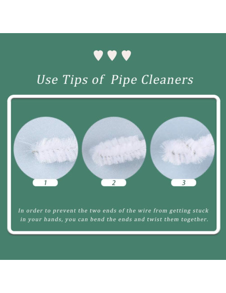 150 Limpiapipas Blancos Zlulary para Manualidades y Decoración 150 Limpiapipas Blancos Zlulary para Manualidades y Decoración