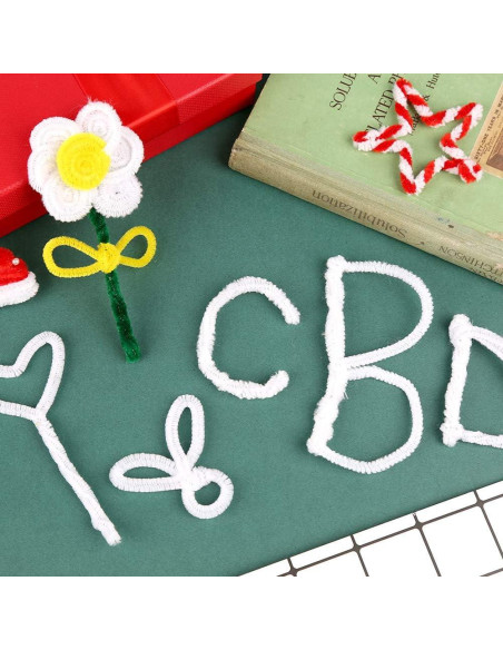 150 Limpiapipas Blancos Zlulary para Manualidades y Decoración 150 Limpiapipas Blancos Zlulary para Manualidades y Decoración