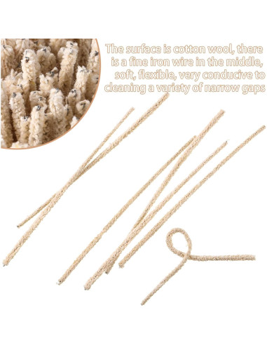 Limpiadores de Tubos Patelai 150 Piezas 16 cm Beige