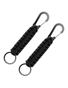 Llavero Paracord Militar Mabor 2 Pcs Negro Alta Resistencia