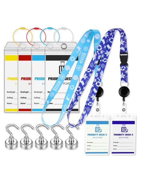 Kit Esenciales para Cruceros Lemecima - 17 Piezas, Ganchos y Lanyards Kit Esenciales para Cruceros Lemecima - 17 Piezas, Ganchos y Lanyards