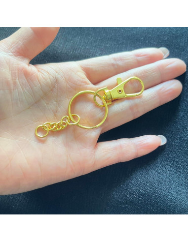 100 Ganchos Giratorios y Anillos de Llave Segauin Oro