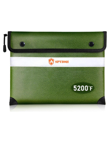 Bolsa Ignífuga SPVIOQI 12x21.6cm Resistente al Agua