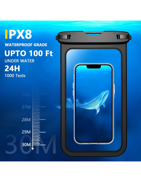 Funda Impermeable Temdan para Teléfono 10" Universal - Negro Funda Impermeable Temdan para Teléfono 10" Universal - Negro