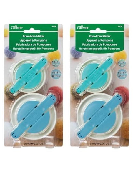 Creador de Pompones Grande Clover 3126 - Paquete de 2 Creador de Pompones Grande Clover 3126 - Paquete de 2