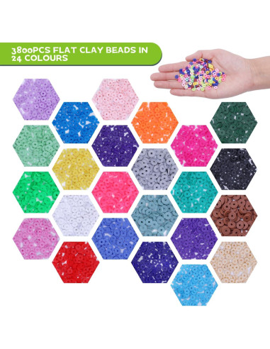 Kit de Joyería EYENICE 6000 Piezas Cuentas de Arcilla DIY