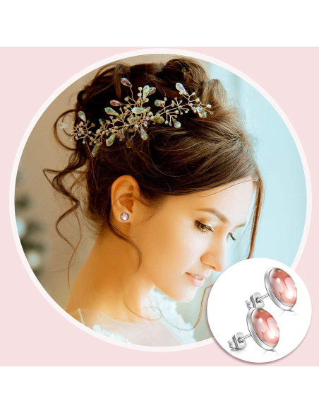 Kit de Aretes de Stud Hicarer 200 Piezas Acero Inoxidable 12 mm Kit de Aretes de Stud Hicarer 200 Piezas Acero Inoxidable 12 mm