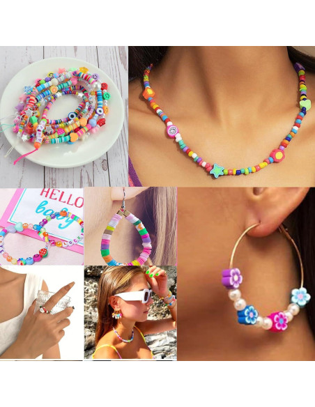 Kit de Fabricación de Pulseras HHOOMY 1000 Piezas Cuentas Kit de Fabricación de Pulseras HHOOMY 1000 Piezas Cuentas