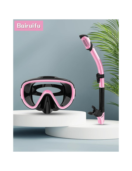 Máscara de Snorkel Bairuifu M8 Adultos 2 Paquetes Anti-vaho Máscara de Snorkel Bairuifu M8 Adultos 2 Paquetes Anti-vaho