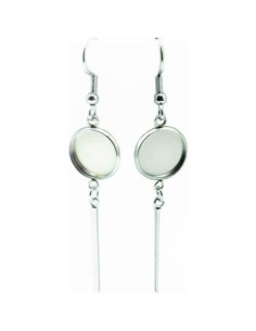 Paquete de 20 Aretes en Blanco 12mm SHUNAE Acero Inoxidable 2