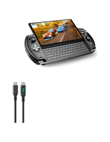 Cable BoxWave USB-C a USB-C 100W con pantalla LED 182 cm