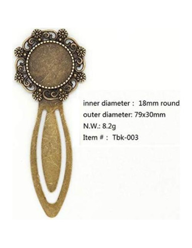 Bases para Joyería DIY SHUNAE 10pcs 18mm Redondas Bronce