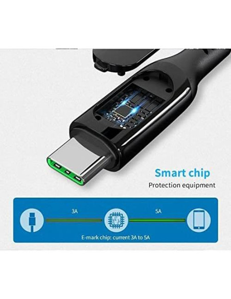 Cable BoxWave USB-C a USB-C 100W con pantalla LED 182 cm Cable BoxWave USB-C a USB-C 100W con pantalla LED 182 cm