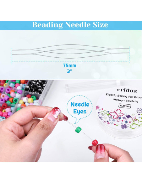 Cuerda Elástica Cridoz 5 Rollos 0.5-1.0 mm para Pulseras Cuerda Elástica Cridoz 5 Rollos 0.5-1.0 mm para Pulseras