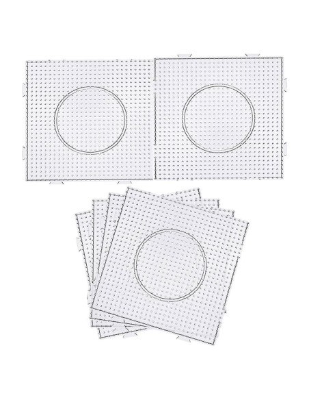 BANCHELLE Kit de 6 Tableros de Perlas Fusibles 15x15 cm BANCHELLE Kit de 6 Tableros de Perlas Fusibles 15x15 cm