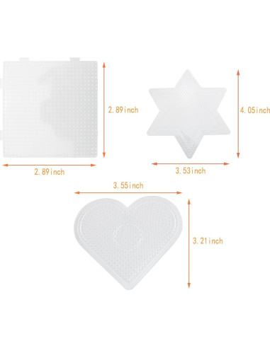 Juego de Tableros de Perlas Fusionadas DGZZI 6 Piezas 2.6mm