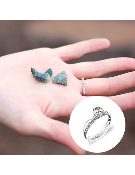 8 Ajustadores de Tamaño de Anillo KINBOM Silicona Transparente 8 Ajustadores de Tamaño de Anillo KINBOM Silicona Transparente
