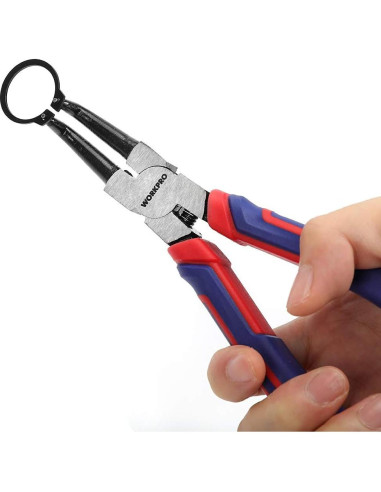 WORKPRO Juego de Pinzas de Anillo de Snap 4 Piezas 25 cm