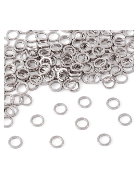 Anillos de Salto Cerrados Craftdady 500Pcs 7mm Platino Anillos de Salto Cerrados Craftdady 500Pcs 7mm Platino