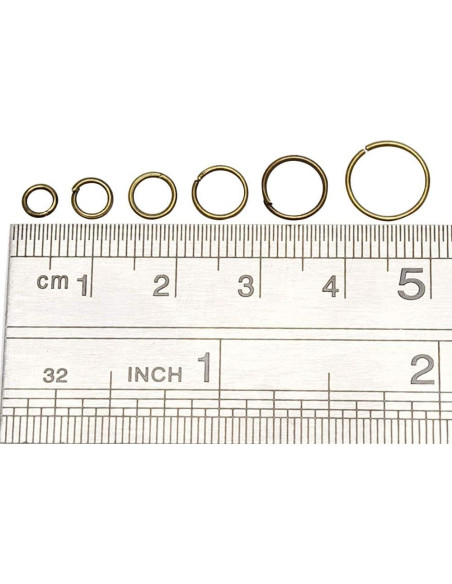 Chenkou Craft 2000pcs Anillos Abiertos 4-10mm + Herramienta Chenkou Craft 2000pcs Anillos Abiertos 4-10mm + Herramienta