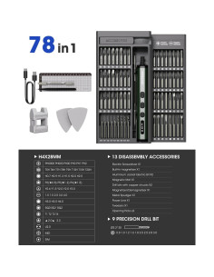 Juego de Destornillador Eléctrico MYMULIKE T01MY 78 en 1 2
