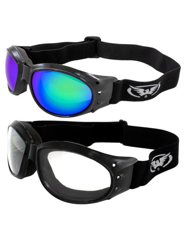 Gafas de Motocicleta Global Vision Eliminator 2 Pares Negro