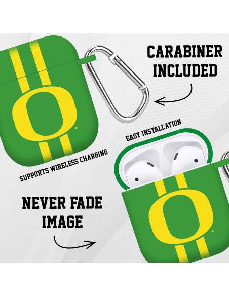 Funda HD Oregon Ducks para Apple AirPods Gen 1 y 2 - Rayas Funda HD Oregon Ducks para Apple AirPods Gen 1 y 2 - Rayas