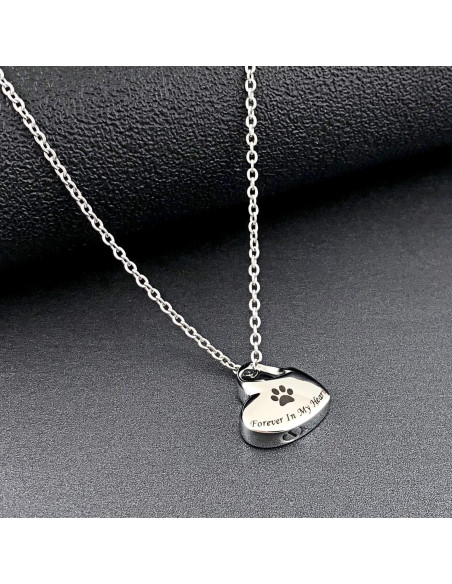 Collar de Urna para Cenizas YOUFENG Corazón Acero Inoxidable 50cm Collar de Urna para Cenizas YOUFENG Corazón Acero Inoxidable 50cm