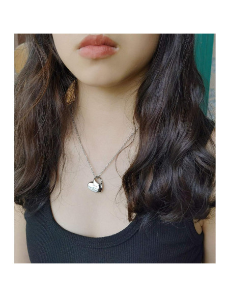 Collar de Urna para Cenizas YOUFENG Corazón Acero Inoxidable 50cm Collar de Urna para Cenizas YOUFENG Corazón Acero Inoxidable 50cm