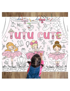 Póster para Colorear Gigante Bailarina Naozinebi 110x80cm