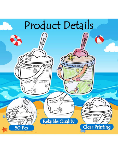 50 Carteles de Actividades de Verano para Colorear - Gift Boutique 50 Carteles de Actividades de Verano para Colorear - Gift Boutique