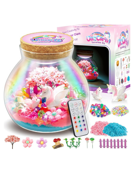 Kit de Manualidades Aitey Terrario Unicornio Luz Nocturna LED Kit de Manualidades Aitey Terrario Unicornio Luz Nocturna LED