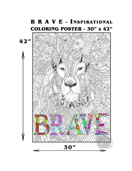 Póster Gigante para Colorear SJPrinter Mandala 76.2x106.7 cm Póster Gigante para Colorear SJPrinter Mandala 76.2x106.7 cm