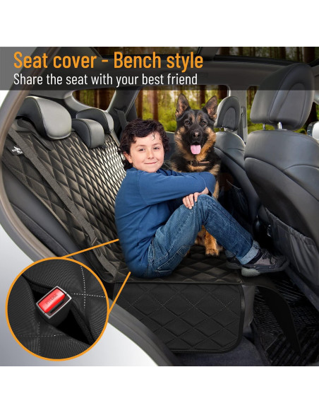 Funda de Asiento para Perros Active Pets Ajuste Universal Negro Funda de Asiento para Perros Active Pets Ajuste Universal Negro