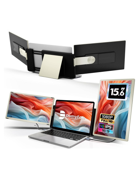 Extensor de Pantalla Triple Domyfan 15.6" FHD 1080P USB-C Extensor de Pantalla Triple Domyfan 15.6" FHD 1080P USB-C