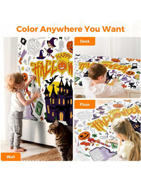 Cartel para Colorear Gigante Halloween Jar Melo 114.8 x 80 cm Cartel para Colorear Gigante Halloween Jar Melo 114.8 x 80 cm