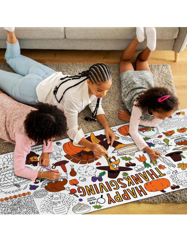 Mantel para Colorear Gigante SPERINGEEN 72x35cm Acción de Gracias