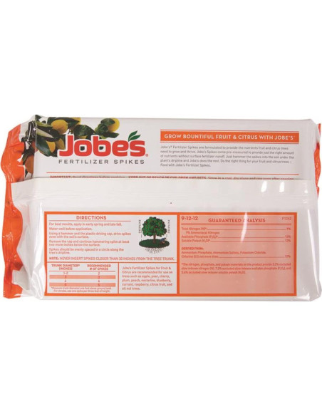 Picos de Fertilizante Jobe's 01612 para Árboles Frutales - 2 Pack Picos de Fertilizante Jobe's 01612 para Árboles Frutales - 2 Pack