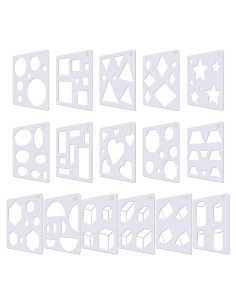 Plantillas de Dibujo para Niños Outus 16 Piezas Geometría